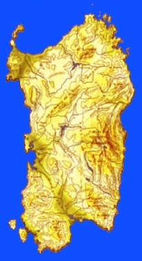 Cartina della Sardegna